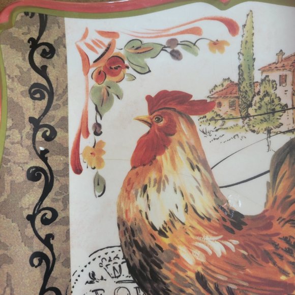 Discontinued Tuscan Rooster Salad Plates Set of 2! - Picture 3 of 6